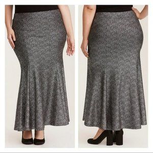 torrid metallic crinkle maxi skirt